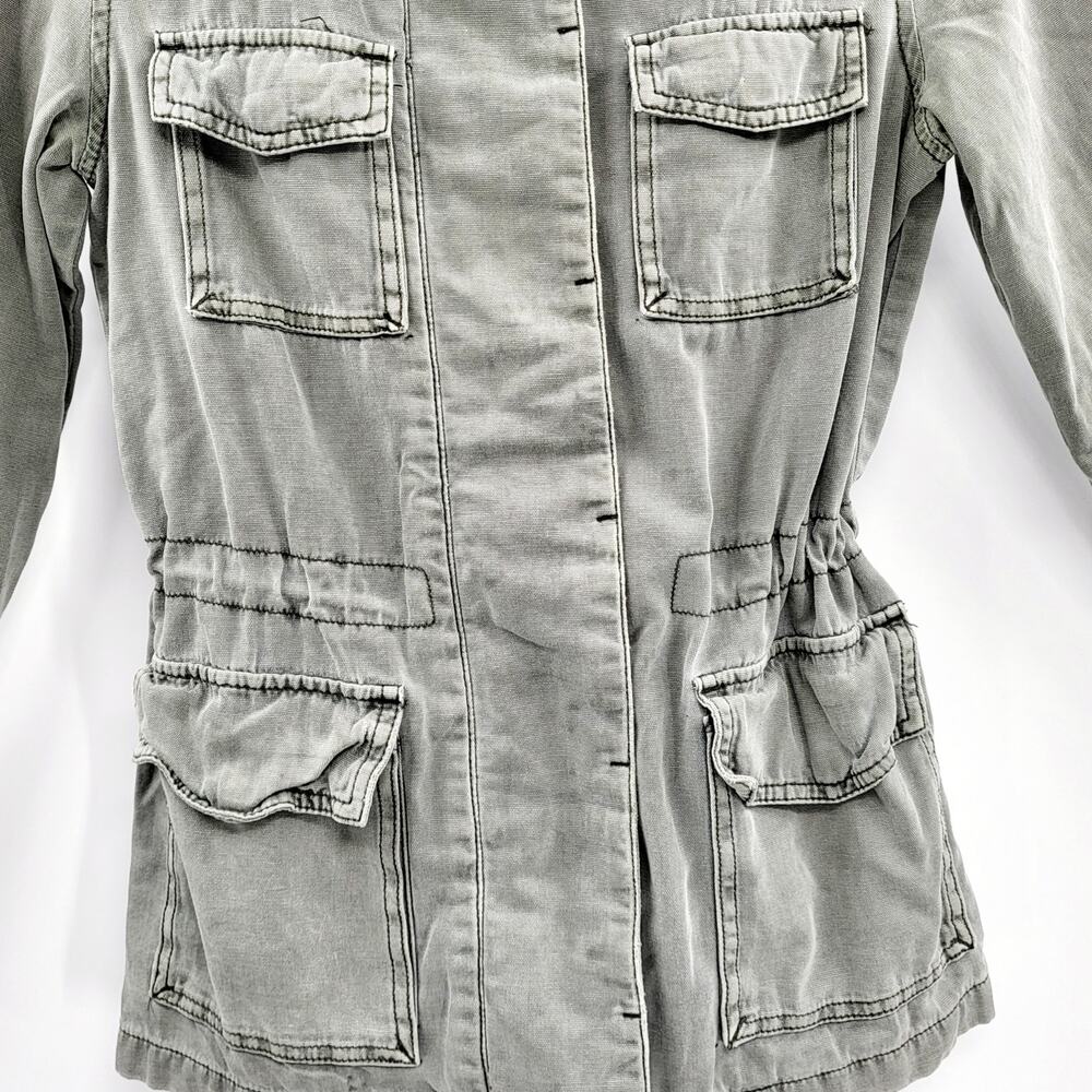 Ecote Urban Outfitters Green Utility Jacket Drawstring Waist Women's Size S - Picture 4 of 8